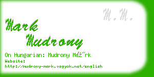 mark mudrony business card